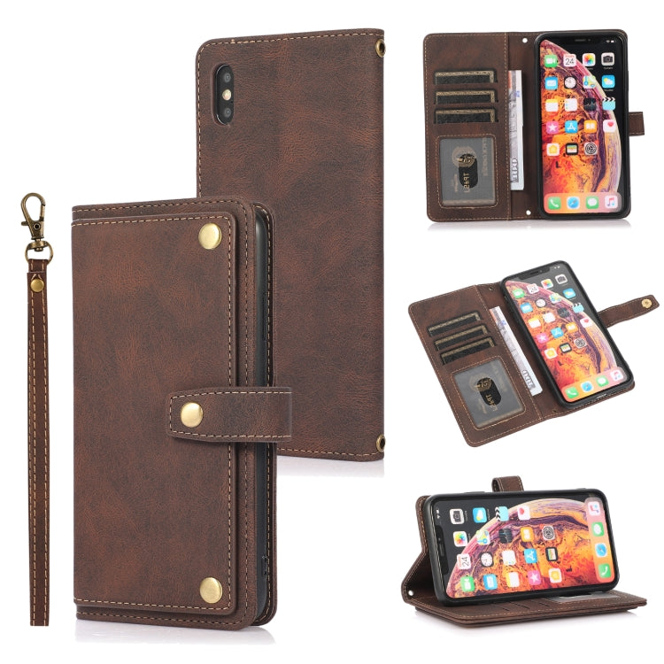 For iPhone X / XS PU + TPU Horizontal Flip Leather Case with Holder & Card Slot & Wallet & Lanyard