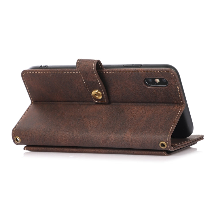 For iPhone X / XS PU + TPU Horizontal Flip Leather Case with Holder & Card Slot & Wallet & Lanyard