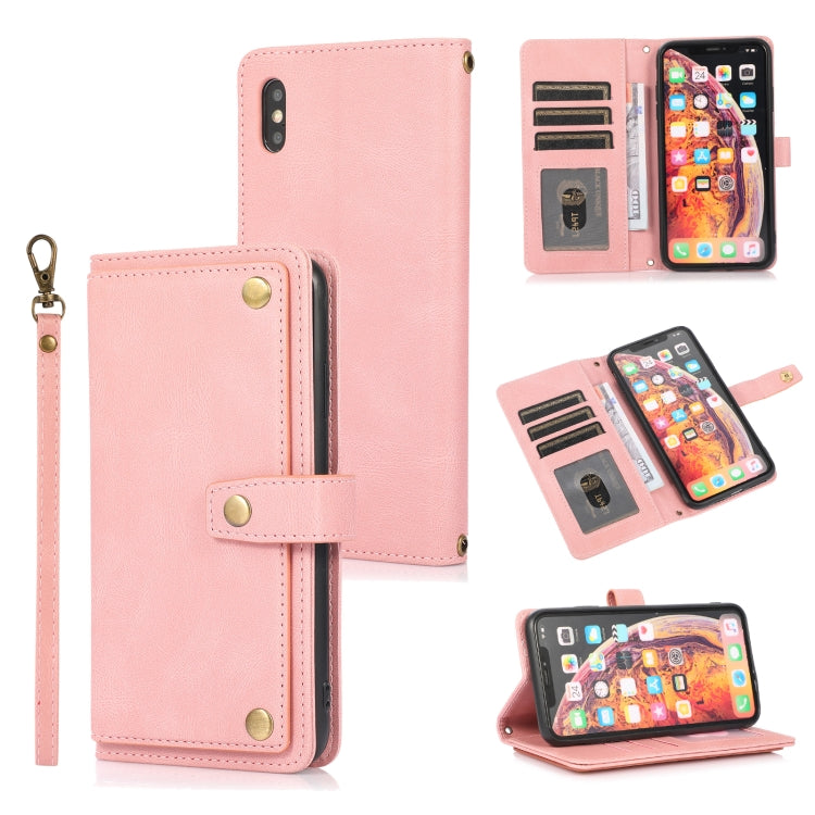 For iPhone X / XS PU + TPU Horizontal Flip Leather Case with Holder & Card Slot & Wallet & Lanyard