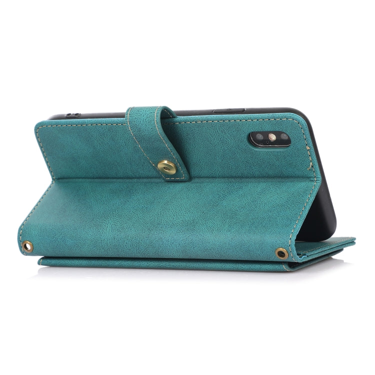 For iPhone X / XS PU + TPU Horizontal Flip Leather Case with Holder & Card Slot & Wallet & Lanyard