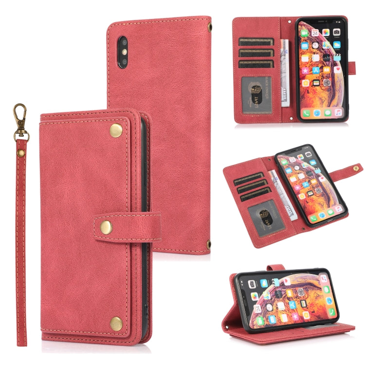 For iPhone XS Max PU + TPU Horizontal Flip Leather Case with Holder & Card Slot & Wallet & Lanyard