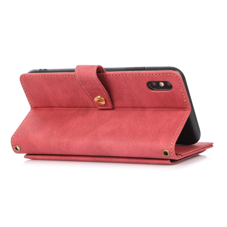 For iPhone XS Max PU + TPU Horizontal Flip Leather Case with Holder & Card Slot & Wallet & Lanyard