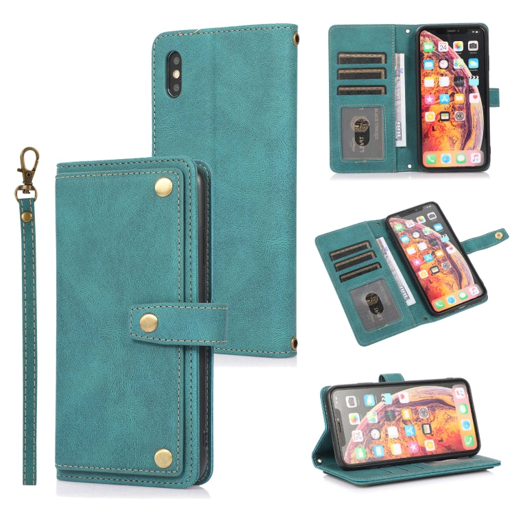 For iPhone XS Max PU + TPU Horizontal Flip Leather Case with Holder & Card Slot & Wallet & Lanyard