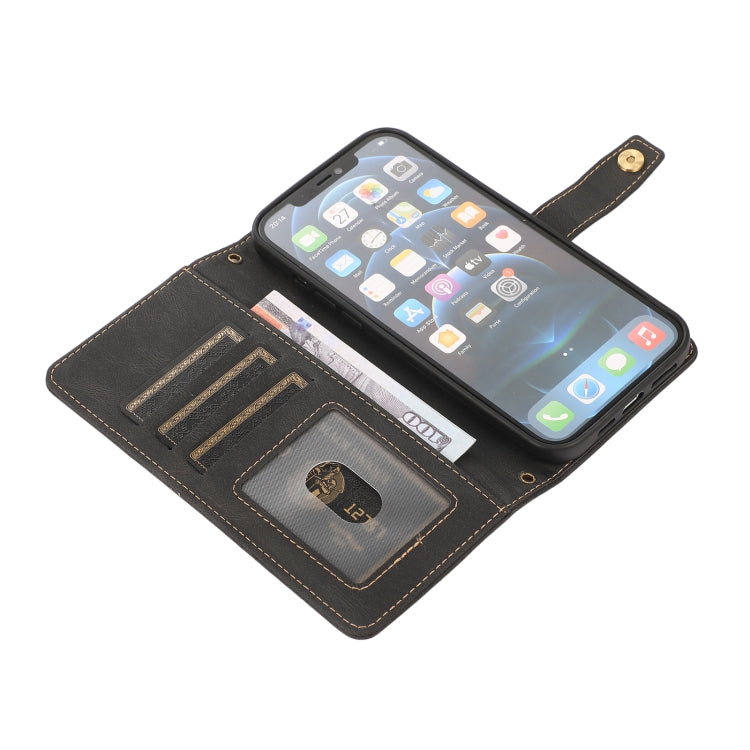 For iPhone 12 mini PU + TPU Horizontal Flip Leather Case with Holder & Card Slot & Wallet & Lanyard