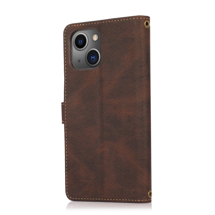For iPhone 13 mini PU + TPU Horizontal Flip Leather Case with Holder & Card Slot & Wallet & Lanyard