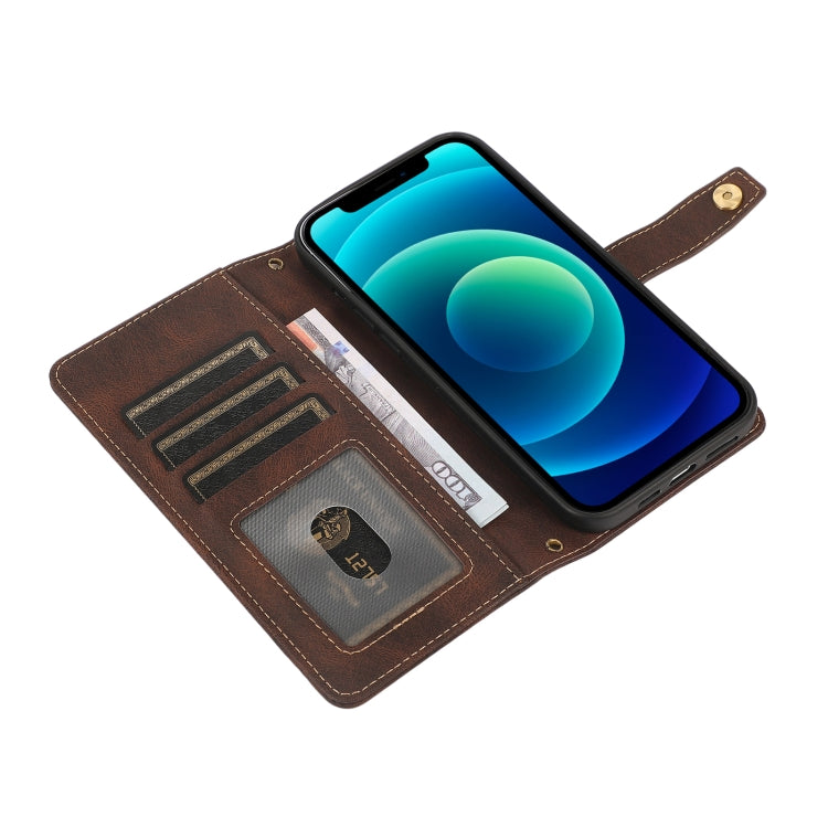 For iPhone 13 mini PU + TPU Horizontal Flip Leather Case with Holder & Card Slot & Wallet & Lanyard