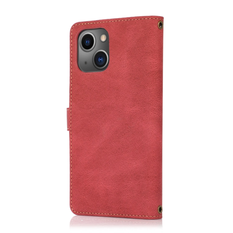 For iPhone 13 mini PU + TPU Horizontal Flip Leather Case with Holder & Card Slot & Wallet & Lanyard