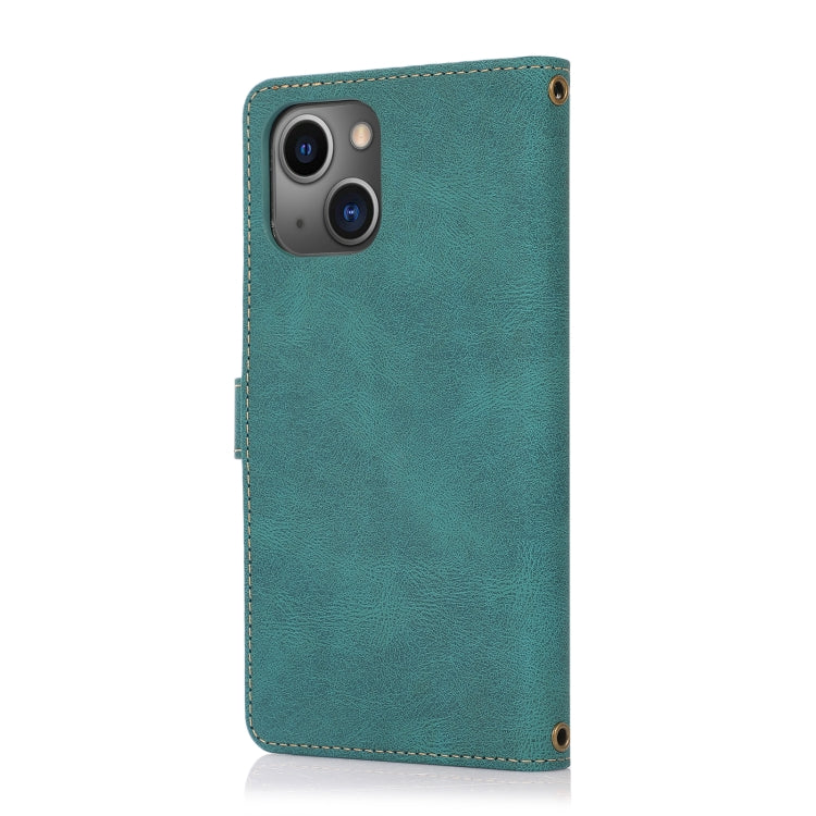 For iPhone 13 mini PU + TPU Horizontal Flip Leather Case with Holder & Card Slot & Wallet & Lanyard