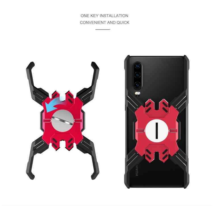 For Huawei P30 Hero Series Anti-fall Wear-resistant Metal Protective Case with Bracket