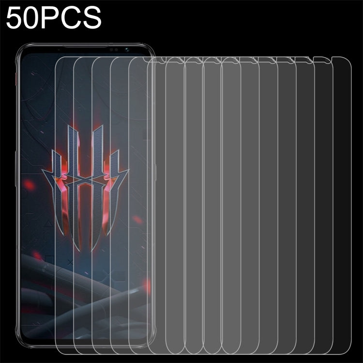 For ZTE nubia Red Magic 6s / 6s Pro 50 PCS 0.26mm 9H 2.5D Tempered Glass Film