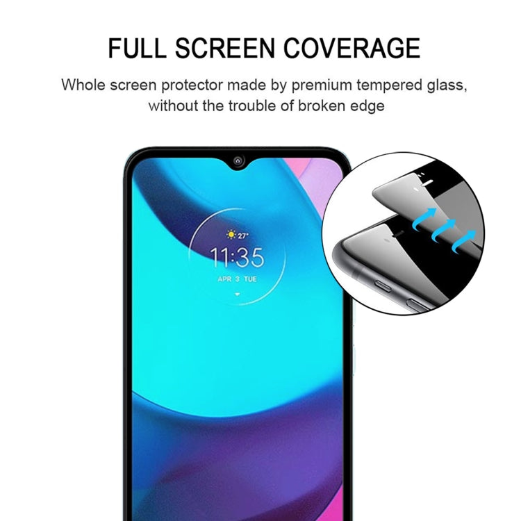 For Motorola Moto E20 Full Glue Full Screen Tempered Glass Film