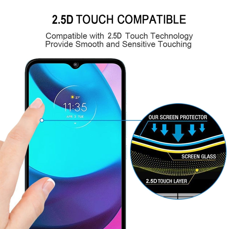 For Motorola Moto E20 Full Glue Full Screen Tempered Glass Film