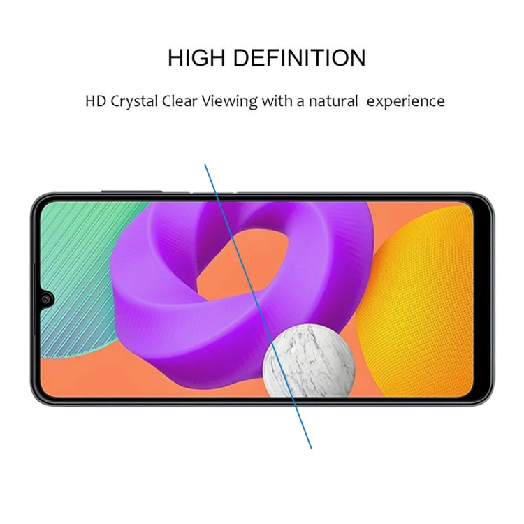 For Samsung Galaxy M22 Full Glue Full Screen Tempered Glass Film