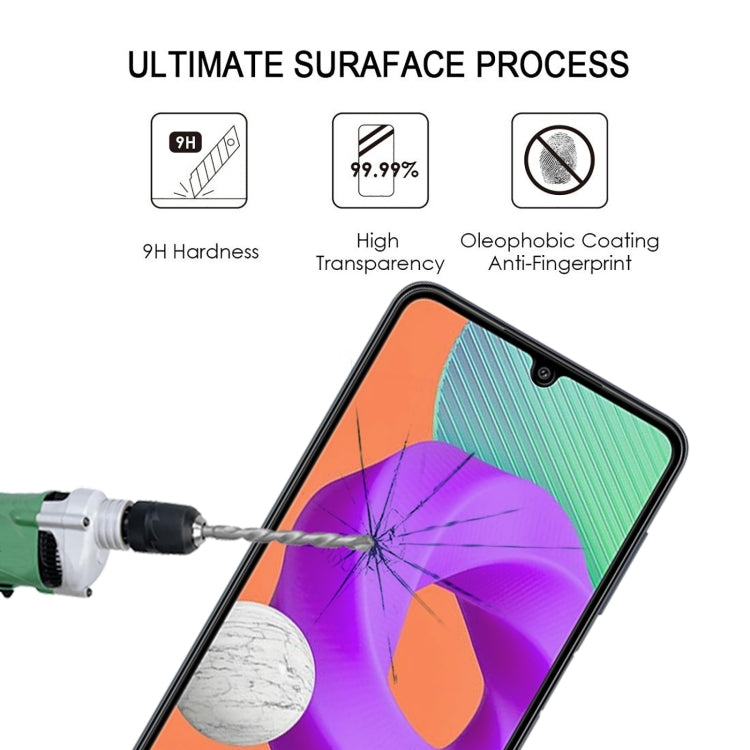 For Samsung Galaxy M22 Full Glue Full Screen Tempered Glass Film