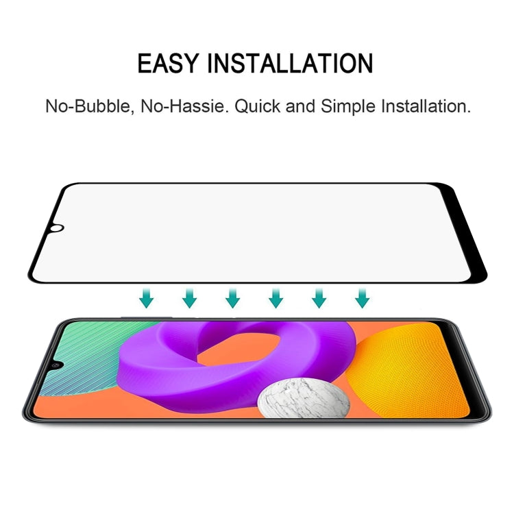 For Samsung Galaxy M22 Full Glue Full Screen Tempered Glass Film