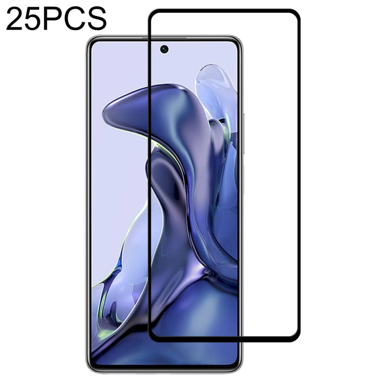 For Xiaomi Mi 11T / 11T Pro 25 PCS Full Glue Full Screen Tempered Glass Film