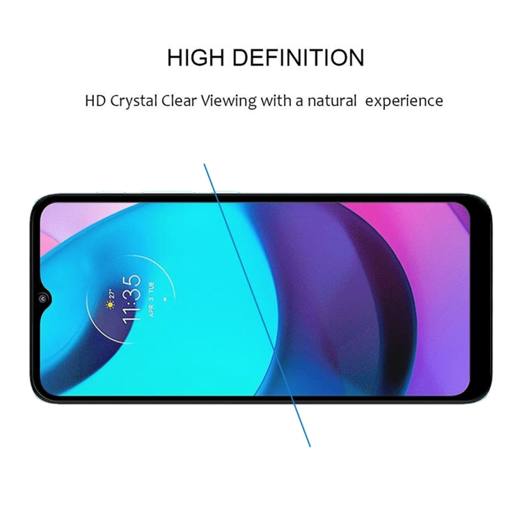 For Motorola Moto E20 25 PCS Full Glue Full Screen Tempered Glass Film