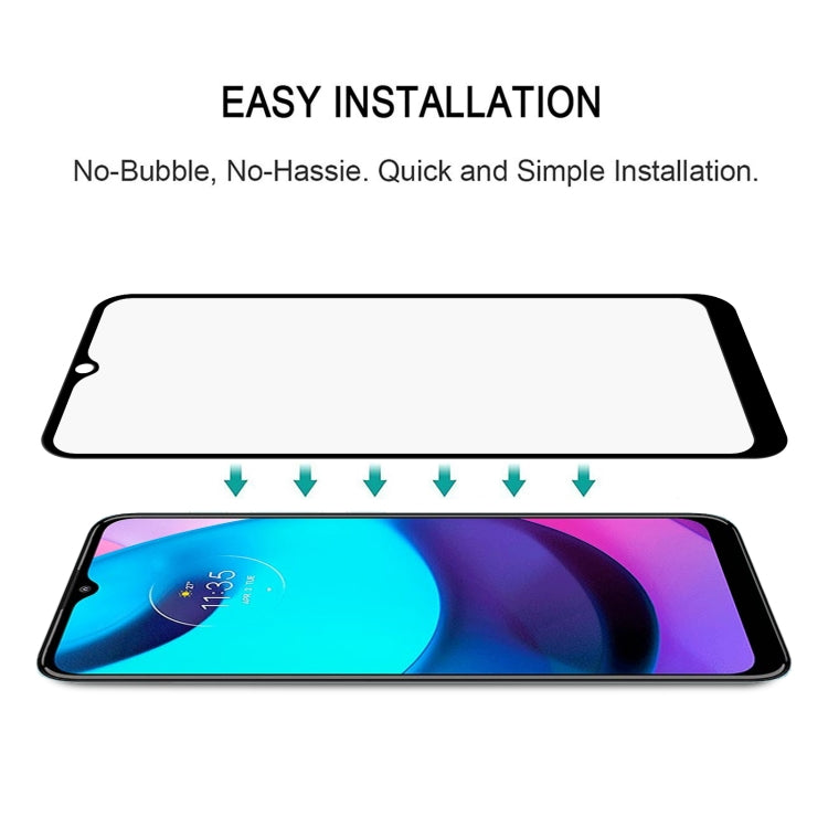 For Motorola Moto E20 25 PCS Full Glue Full Screen Tempered Glass Film