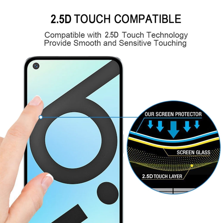 For OPPO Realme 6i India 25 PCS Full Glue Full Screen Tempered Glass Film