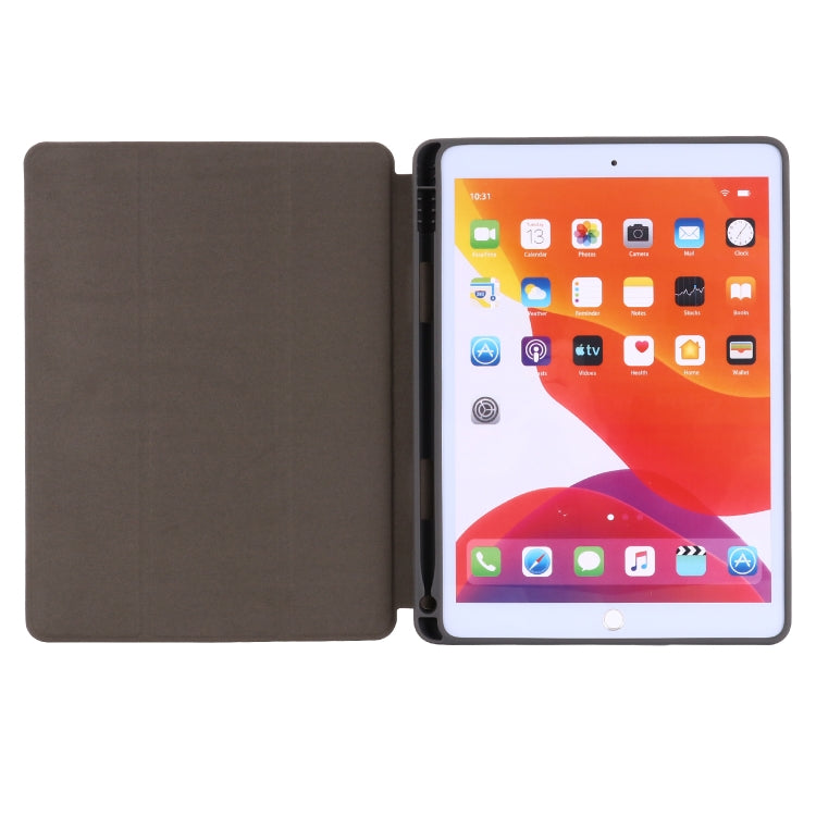 For iPad 10.2 2021 / 2020 / 2019 GEBEI Cloth Texture Horizontal Flip Protective Case with Holder