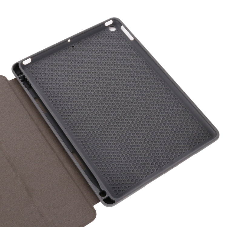 For iPad 10.2 2021 / 2020 / 2019 GEBEI Cloth Texture Horizontal Flip Protective Case with Holder