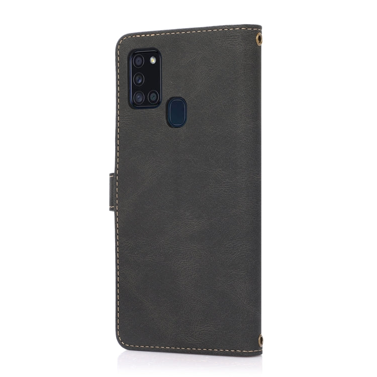 For Samsung Galaxy A21s PU + TPU Horizontal Flip Leather Case with Holder & Card Slot & Wallet & Lanyard