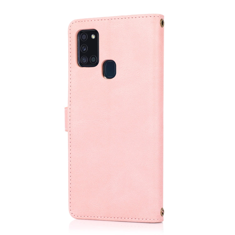 For Samsung Galaxy A21s PU + TPU Horizontal Flip Leather Case with Holder & Card Slot & Wallet & Lanyard
