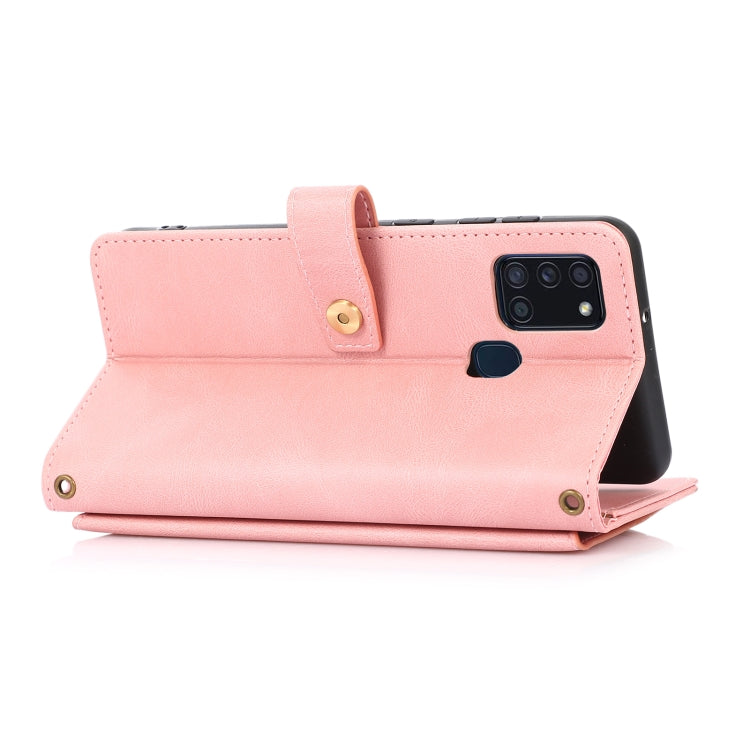 For Samsung Galaxy A21s PU + TPU Horizontal Flip Leather Case with Holder & Card Slot & Wallet & Lanyard