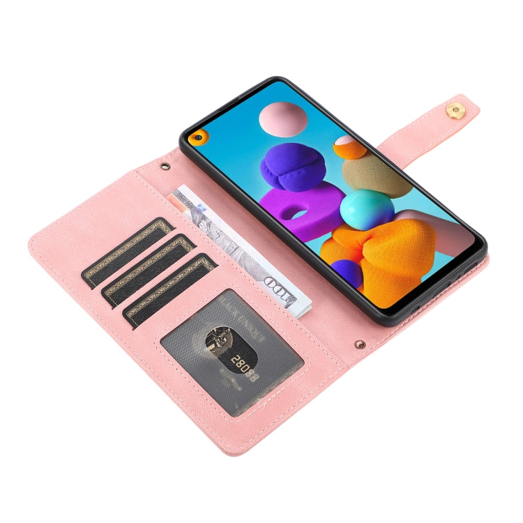 For Samsung Galaxy A21s PU + TPU Horizontal Flip Leather Case with Holder & Card Slot & Wallet & Lanyard
