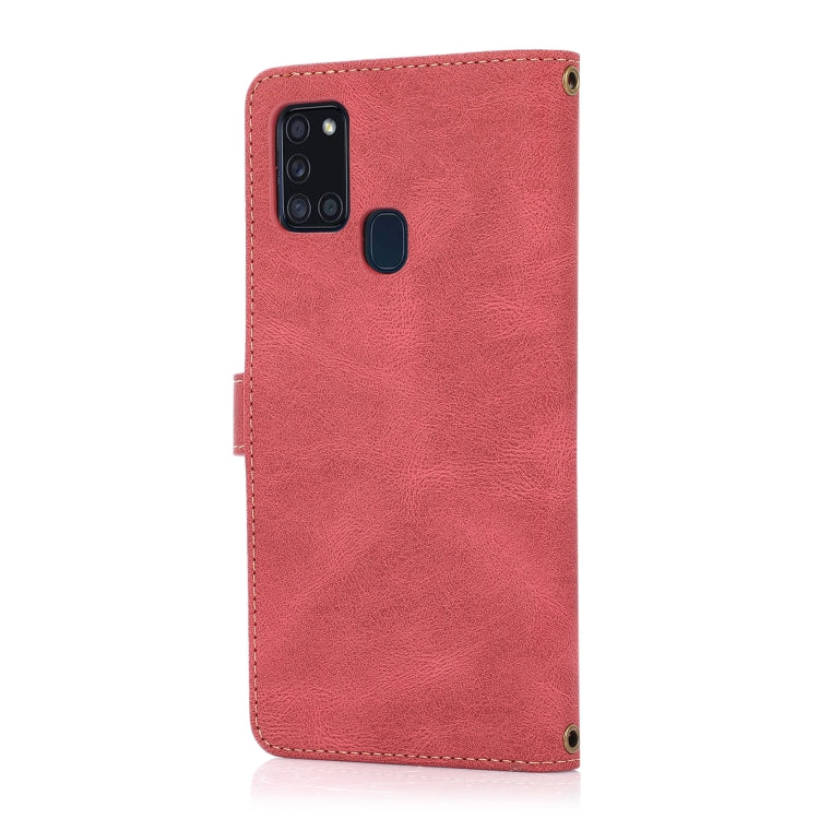 For Samsung Galaxy A21s PU + TPU Horizontal Flip Leather Case with Holder & Card Slot & Wallet & Lanyard