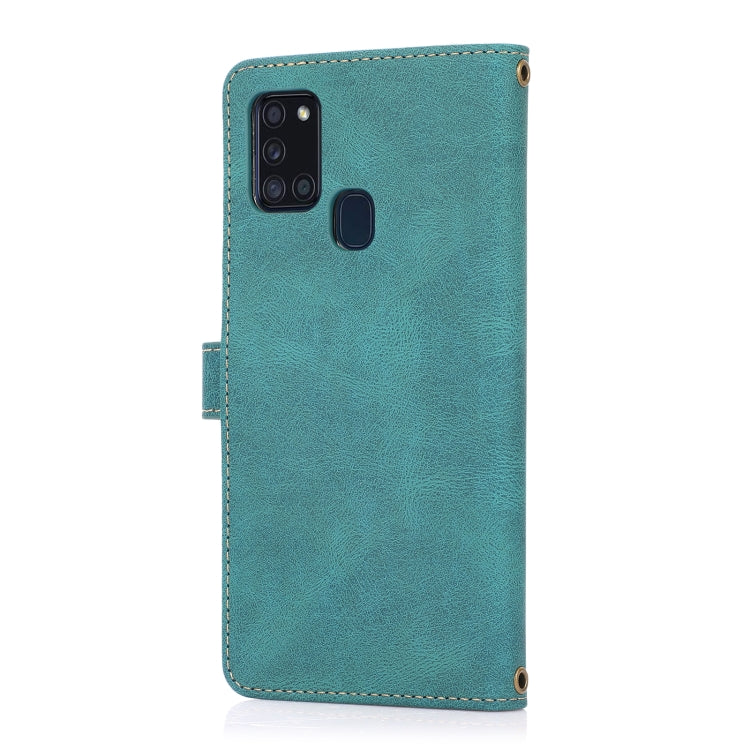 For Samsung Galaxy A21s PU + TPU Horizontal Flip Leather Case with Holder & Card Slot & Wallet & Lanyard