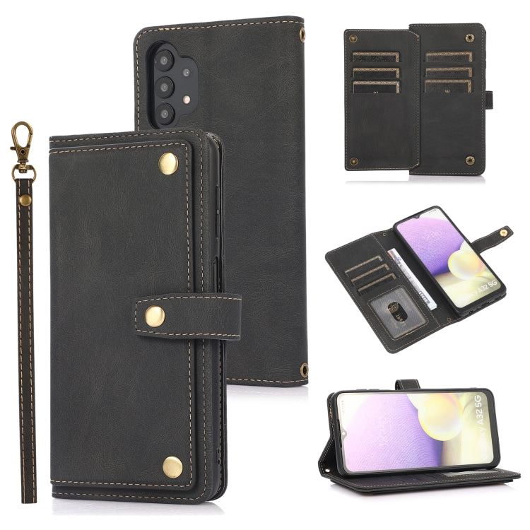For Samsung Galaxy A32 5G PU + TPU Horizontal Flip Leather Case with Holder & Card Slot & Wallet & Lanyard