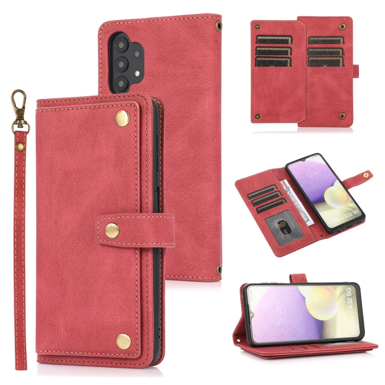 For Samsung Galaxy A32 5G PU + TPU Horizontal Flip Leather Case with Holder & Card Slot & Wallet & Lanyard