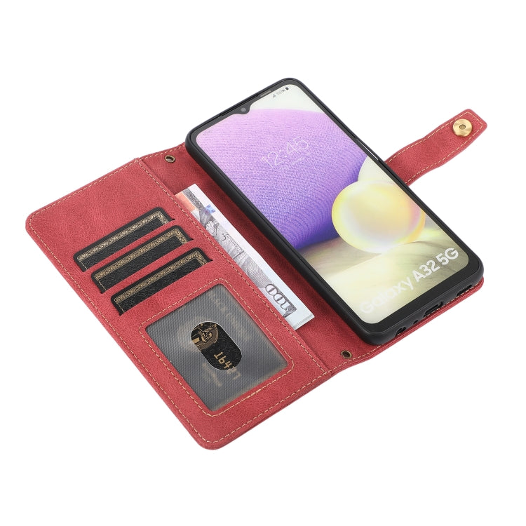 For Samsung Galaxy A32 5G PU + TPU Horizontal Flip Leather Case with Holder & Card Slot & Wallet & Lanyard