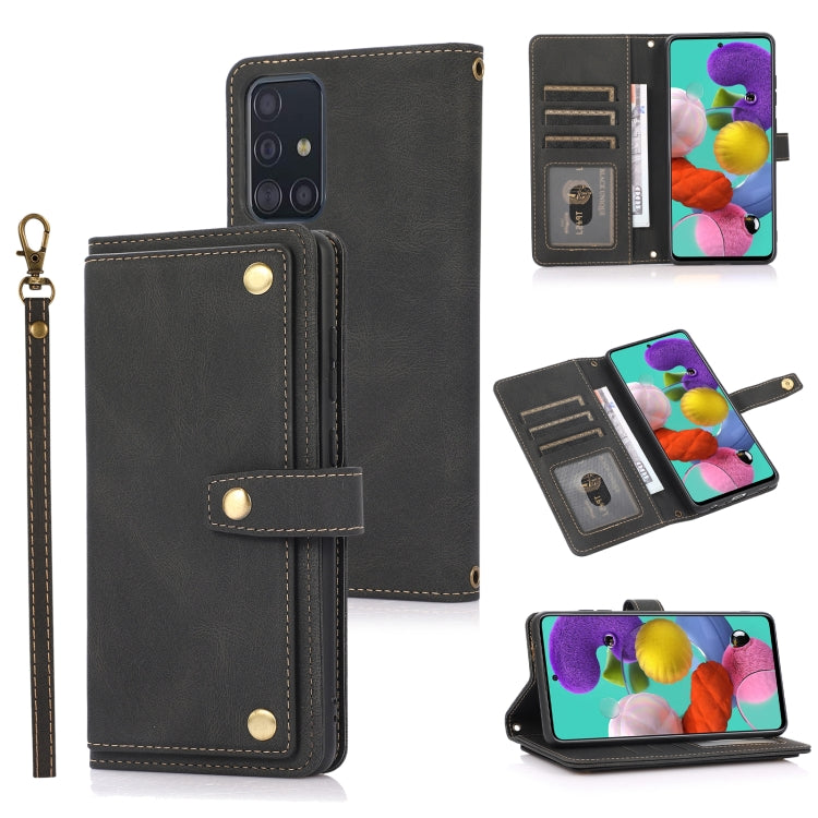 For Samsung Galaxy A51 4G PU + TPU Horizontal Flip Leather Case with Holder & Card Slot & Wallet & Lanyard