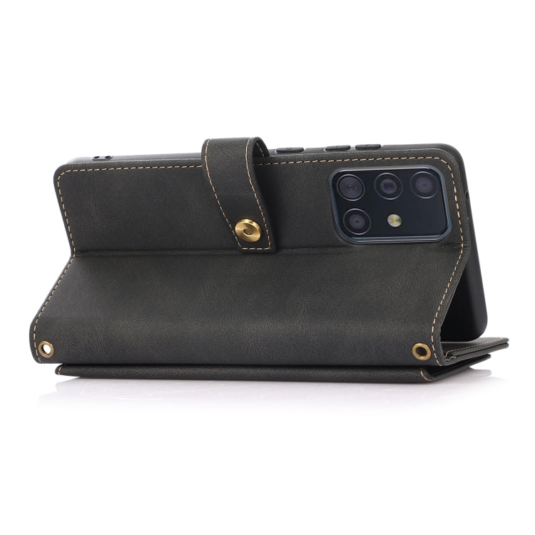 For Samsung Galaxy A51 4G PU + TPU Horizontal Flip Leather Case with Holder & Card Slot & Wallet & Lanyard