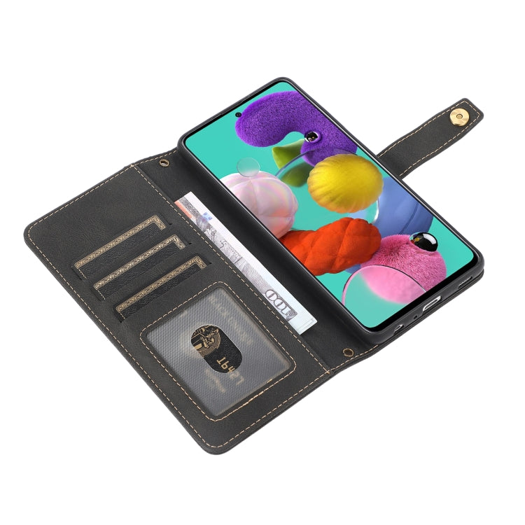 For Samsung Galaxy A51 4G PU + TPU Horizontal Flip Leather Case with Holder & Card Slot & Wallet & Lanyard
