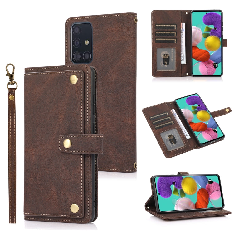 For Samsung Galaxy A51 4G PU + TPU Horizontal Flip Leather Case with Holder & Card Slot & Wallet & Lanyard