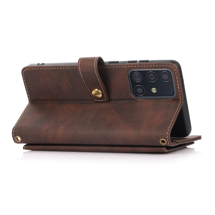 For Samsung Galaxy A51 4G PU + TPU Horizontal Flip Leather Case with Holder & Card Slot & Wallet & Lanyard