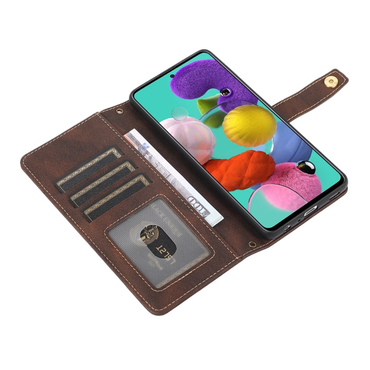 For Samsung Galaxy A51 4G PU + TPU Horizontal Flip Leather Case with Holder & Card Slot & Wallet & Lanyard
