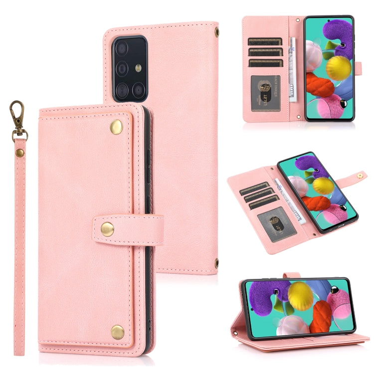 For Samsung Galaxy A51 4G PU + TPU Horizontal Flip Leather Case with Holder & Card Slot & Wallet & Lanyard