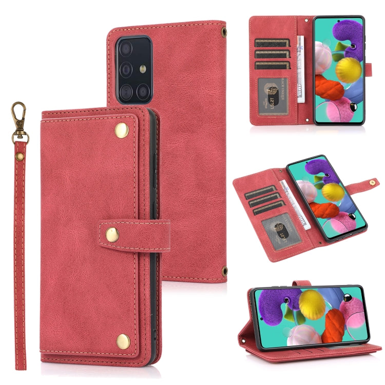 For Samsung Galaxy A51 4G PU + TPU Horizontal Flip Leather Case with Holder & Card Slot & Wallet & Lanyard