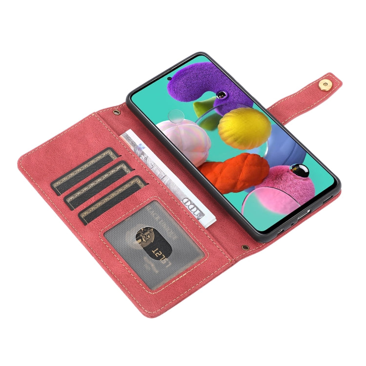 For Samsung Galaxy A51 4G PU + TPU Horizontal Flip Leather Case with Holder & Card Slot & Wallet & Lanyard