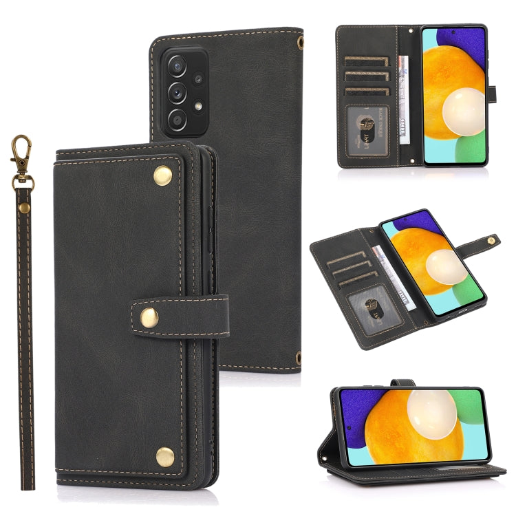 For Samsung Galaxy A52 5G / 4G PU + TPU Horizontal Flip Leather Case with Holder & Card Slot & Wallet & Lanyard