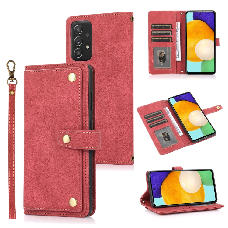For Samsung Galaxy A52 5G / 4G PU + TPU Horizontal Flip Leather Case with Holder & Card Slot & Wallet & Lanyard