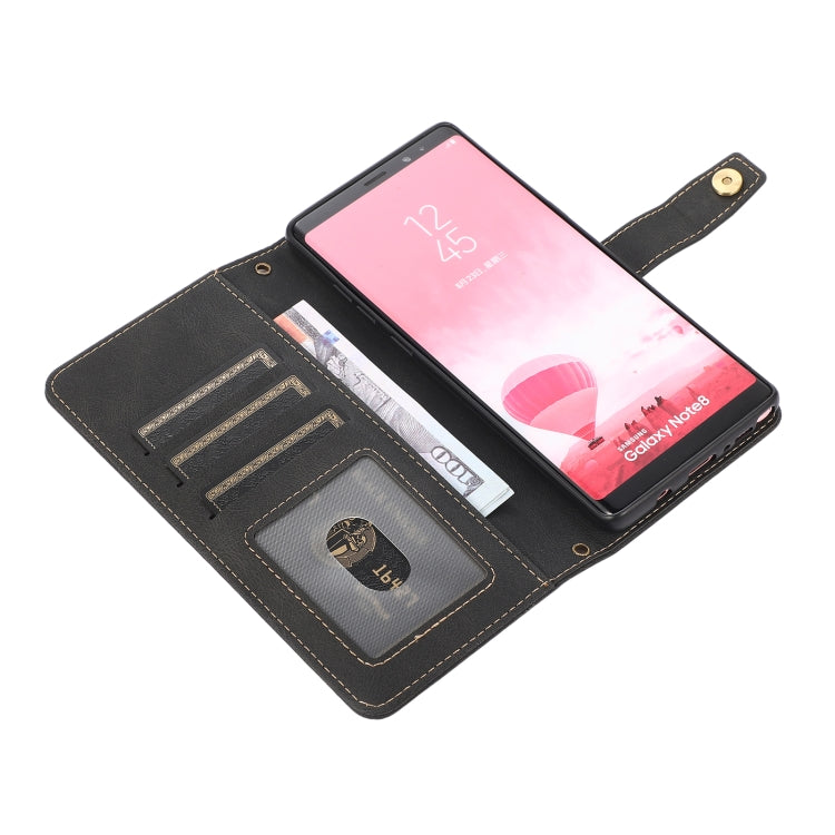 For Samsung Galaxy Note8 PU + TPU Horizontal Flip Leather Case with Holder & Card Slot & Wallet & Lanyard