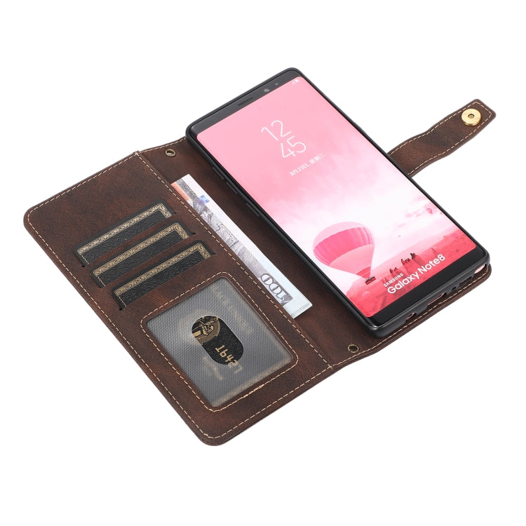 For Samsung Galaxy Note8 PU + TPU Horizontal Flip Leather Case with Holder & Card Slot & Wallet & Lanyard