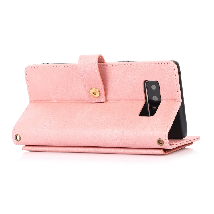 For Samsung Galaxy Note8 PU + TPU Horizontal Flip Leather Case with Holder & Card Slot & Wallet & Lanyard