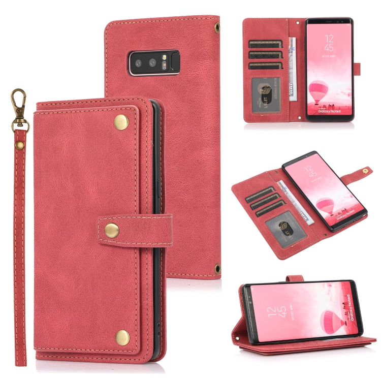 For Samsung Galaxy Note8 PU + TPU Horizontal Flip Leather Case with Holder & Card Slot & Wallet & Lanyard