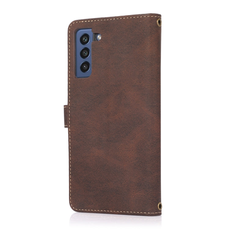 For Samsung Galaxy S21 FE 5G PU + TPU Horizontal Flip Leather Case with Holder & Card Slot & Wallet & Lanyard